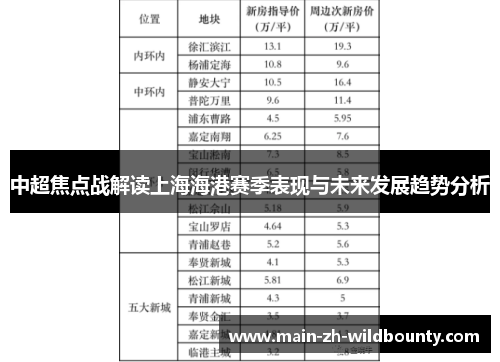 中超焦点战解读上海海港赛季表现与未来发展趋势分析